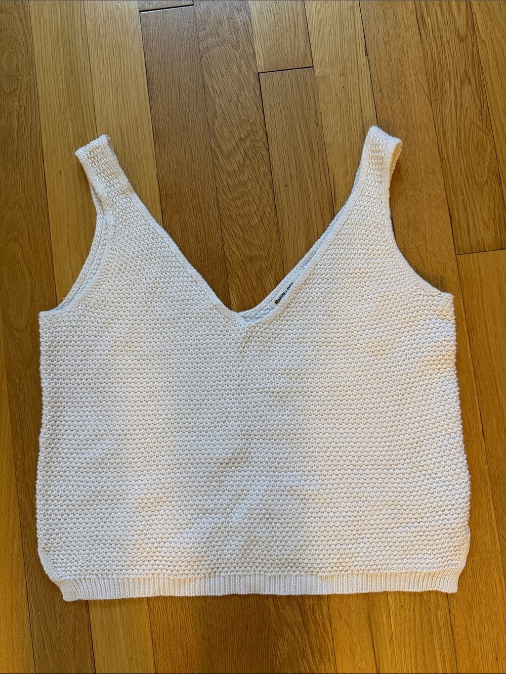 Marine Layer Cream V-Neck Knit Tank